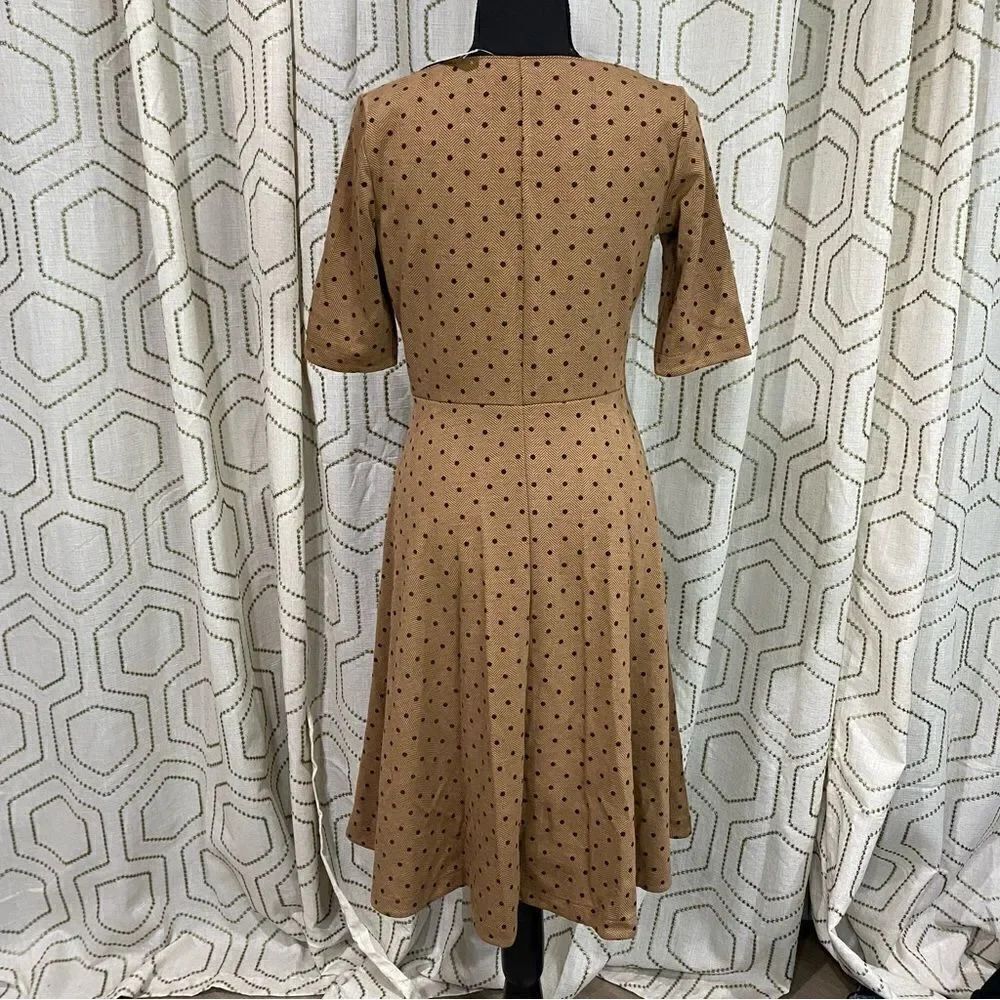Land's End Women's Fit and Flare Polka Dot Dress XS 2-4 - Picture 5 of 11